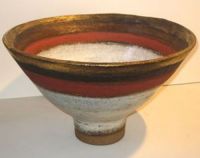Large Bowl Red Band by Robin Welch - click for more detail